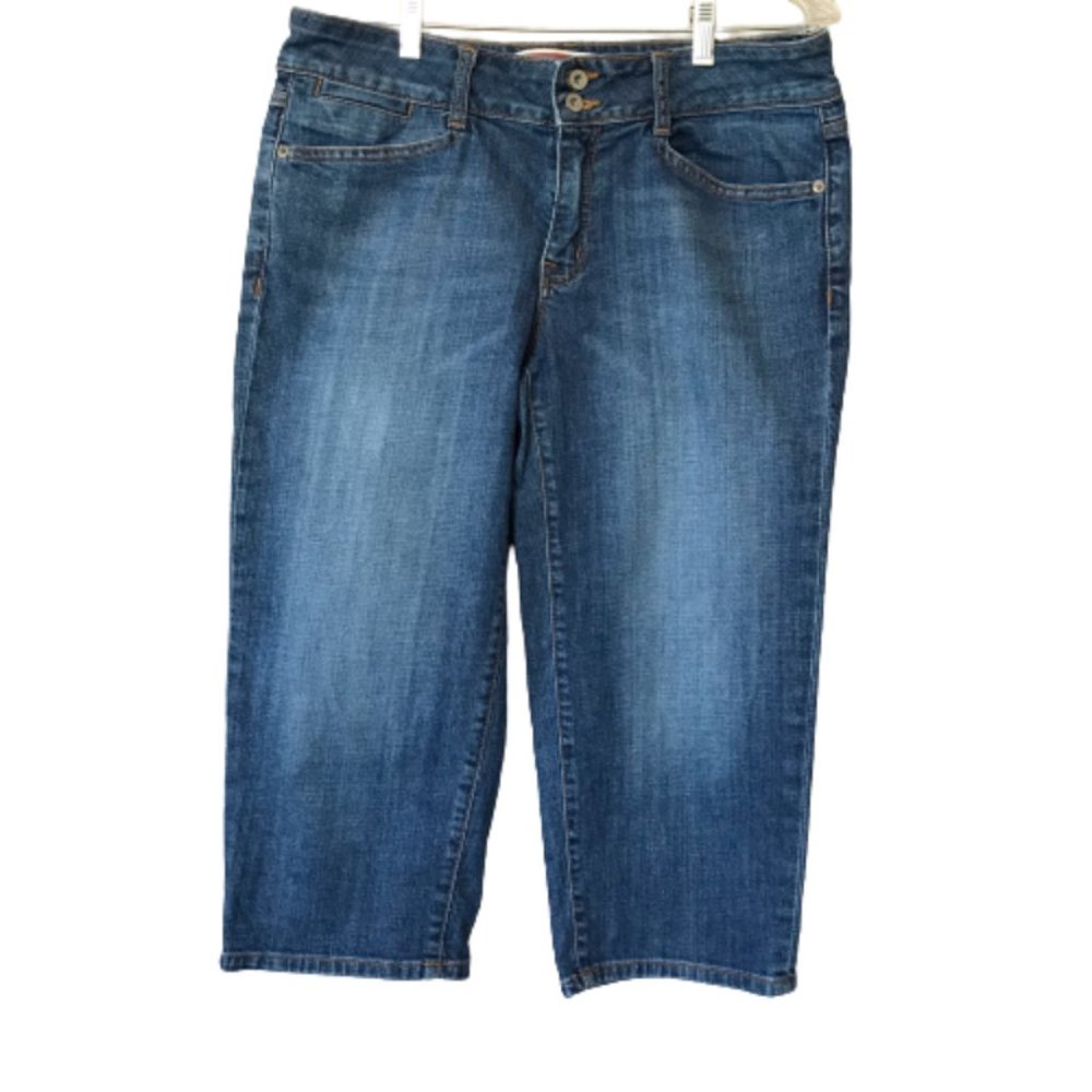 Gap Capri Length Stretch Blue Jeans Size 12